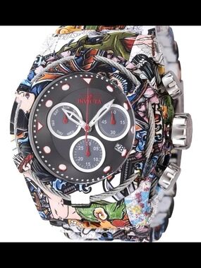Invicta Bolt Swiss Rhonda Z60. Multicolor Graphic Chronograph Watch - 53 mm